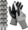 Level 5 Cut Resistant Work Gloves 12 Pairs - HPPE Shell