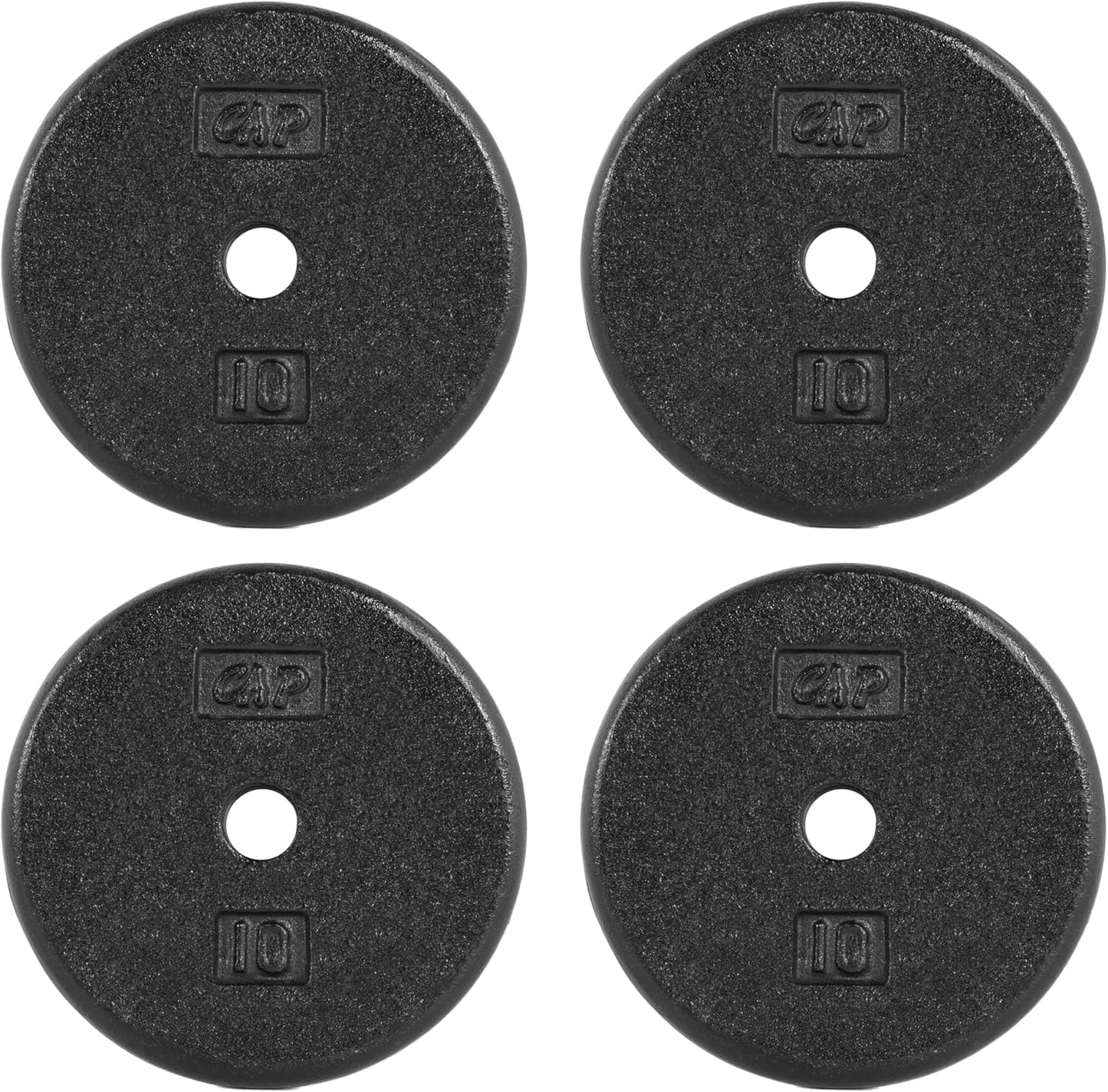 CAP Barbell Standard Cast Iron Weight Plates for All Workouts