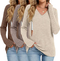 3 Pack Women's Maternity Nursing Tops V Neck - Comfortable Nursing If