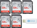 SanDisk 128GB Ultra 5-Pack SD Cards - Fast Full HD Ready