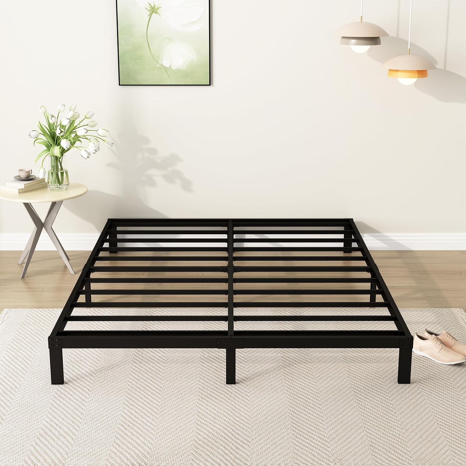 7 Inch Full Size Bed Frame Heavy Duty Metal Platform Foundation