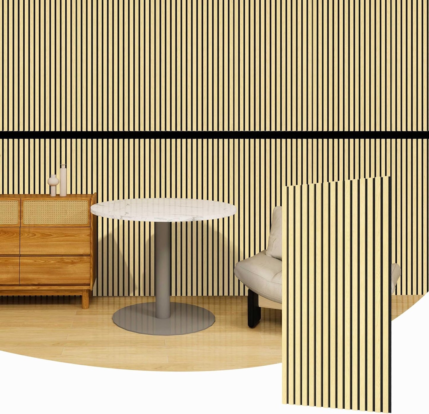 Luxdecor Acoustic Wood Slat Wall Panels for Noise Reduction