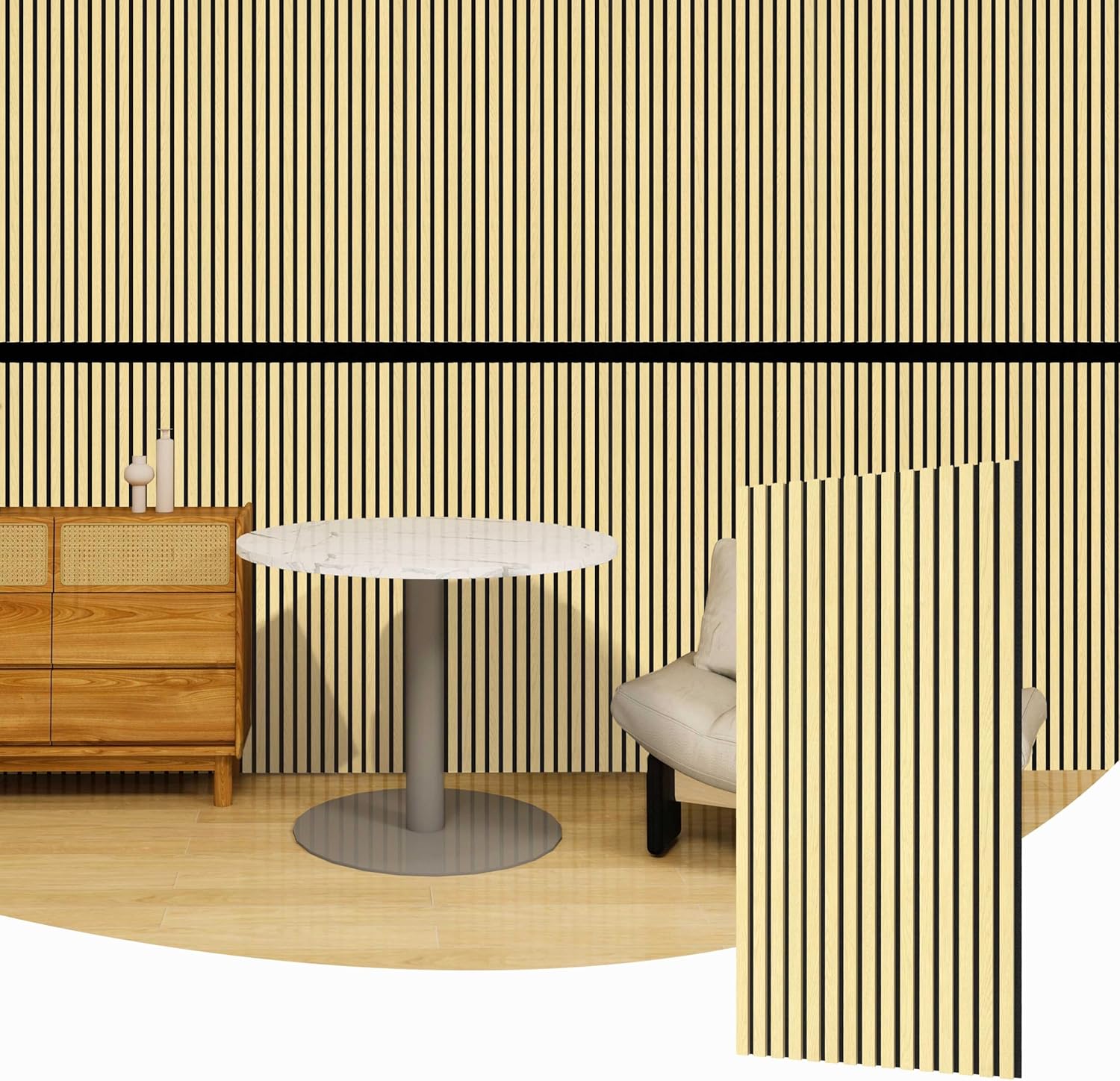 Luxdecor Acoustic Wood Slat Wall Panels for Noise Reduction