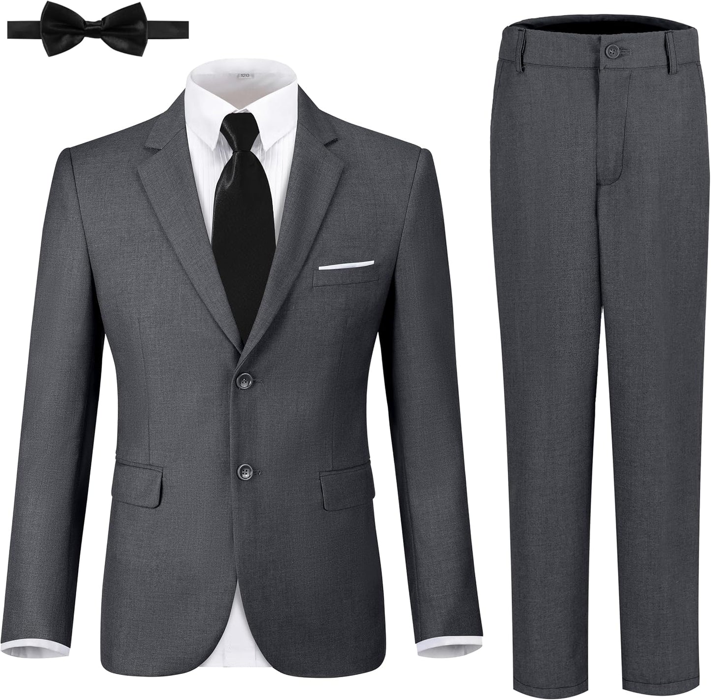 JPF Boys Formal Suits Slim Fit 5 Piece Set for Special Events
