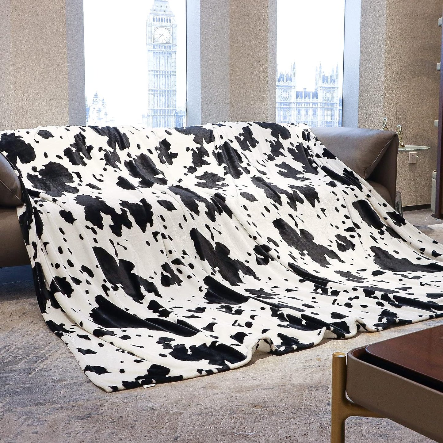 King Fleece Blanket for Bed & Couch - Oversized Soft Throw
