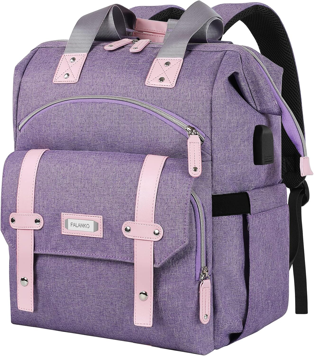 FALANKO Laptop Backpack for Women with USB Charging Port