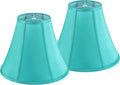 Teal Bell Lamp Shade Set of 2 Medium - Modern Fabric Replacement