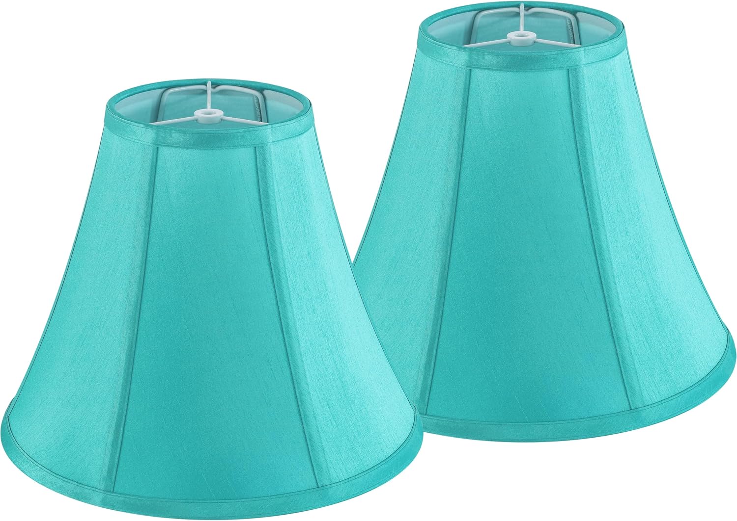GO&SO Teal Bell Lamp Shades Set of 2 for Table and Floor Lamps