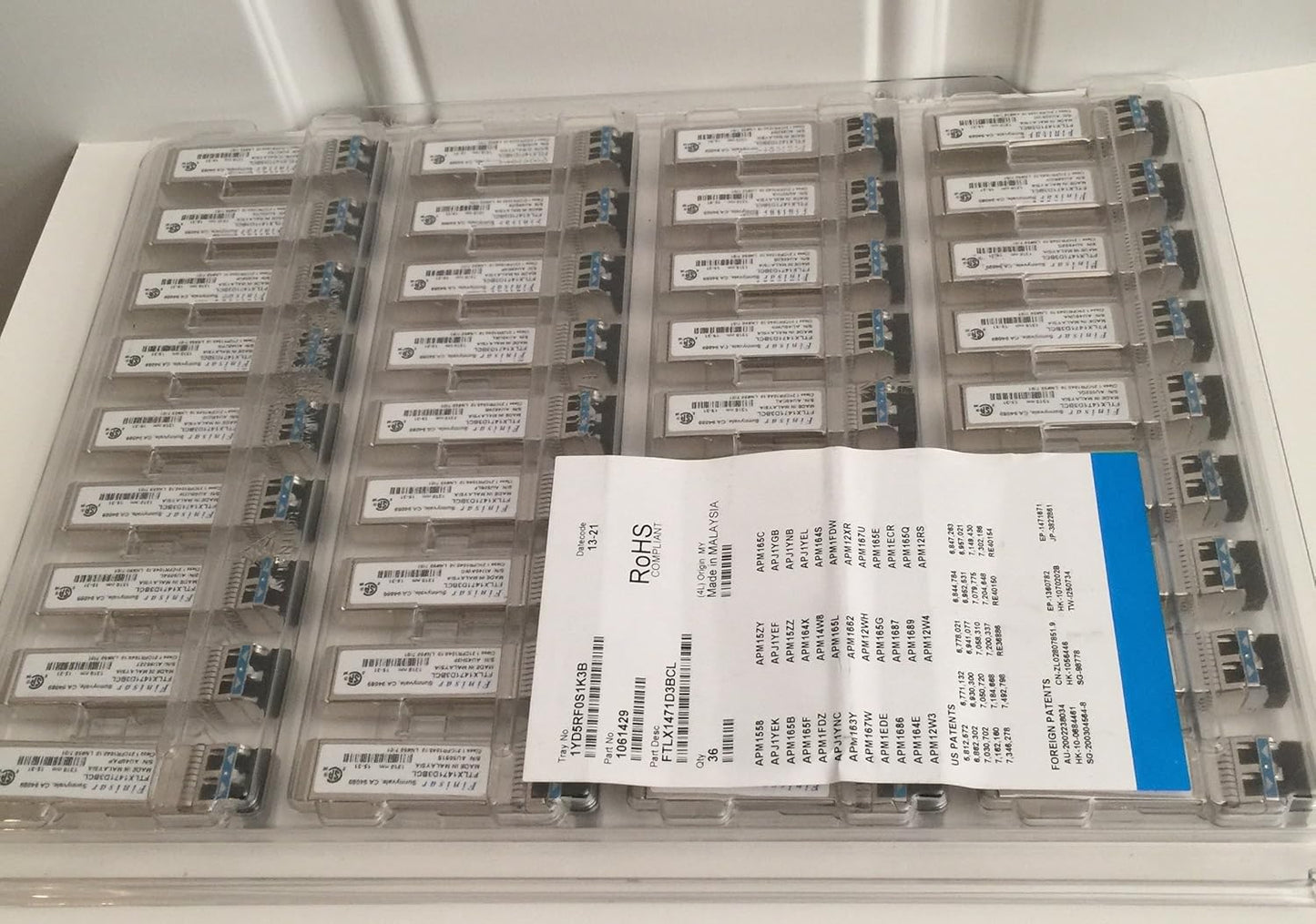 Finisar FTLX1471D3BCL 10.5Gb/s SFP+ Transceiver for 10G Ethernet