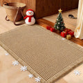 Waffle Bath Mat Beige 36in x 24in, Soft Non Slip Bathroom Rug