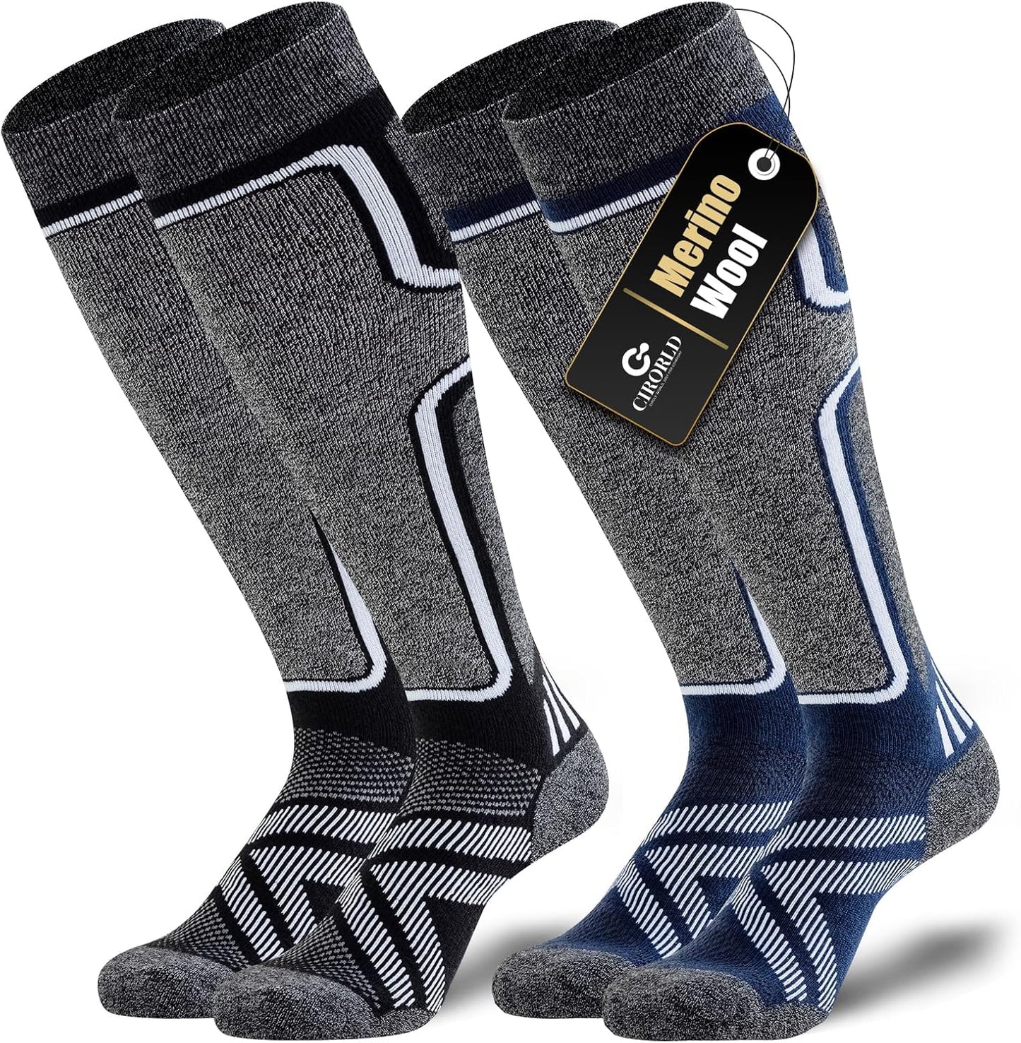 Thermal Merino Wool Ski Socks - Stay Warm!