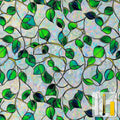 Window Privacy Film Stained Glass Static Clings - Iridescent Botanical