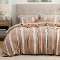 Waffle Weave Duvet Cover King - 100% Cotton Boho Comfort