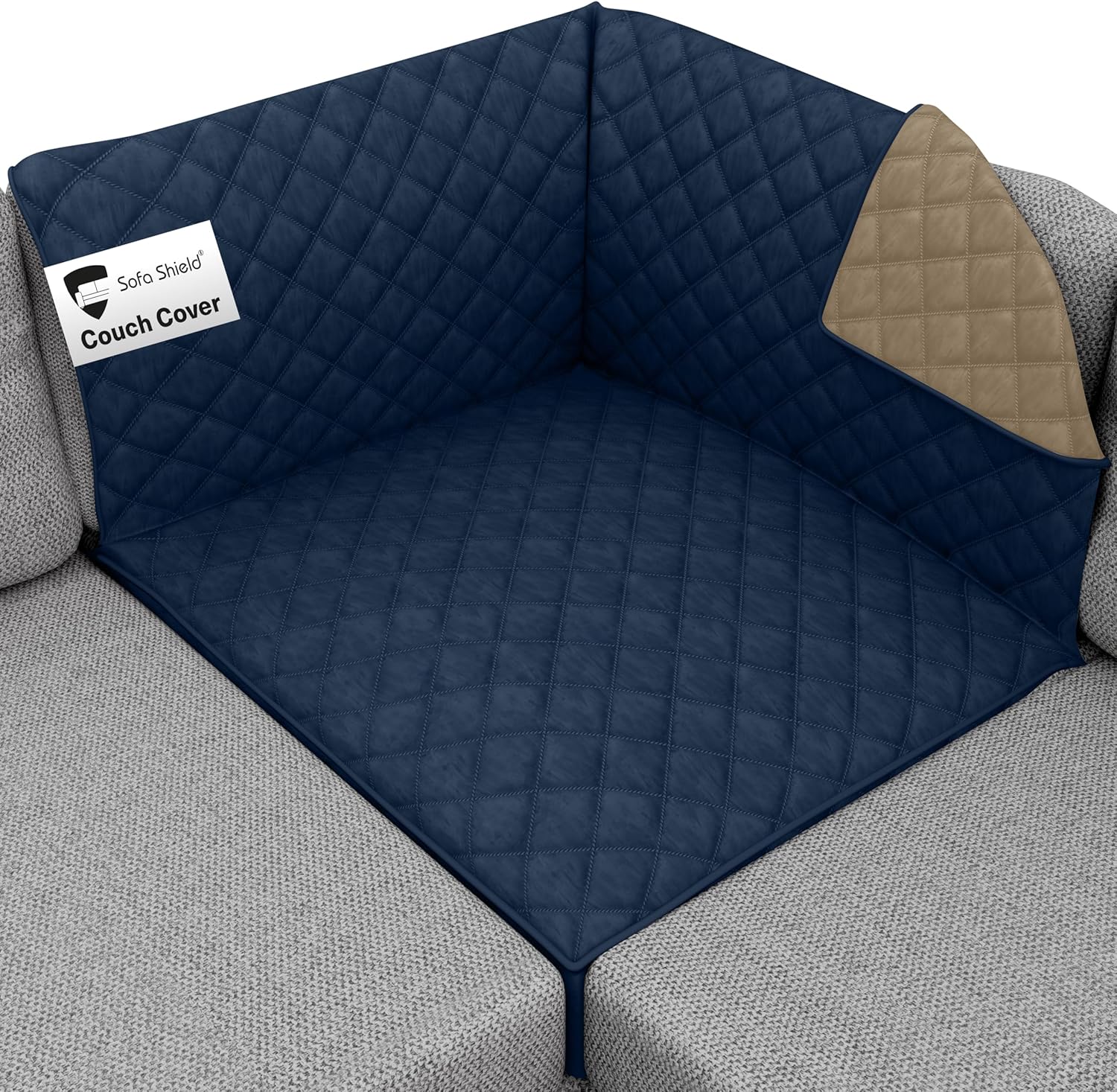 Sofa Shield Patented Sectional Couch Slip Cover for Pets