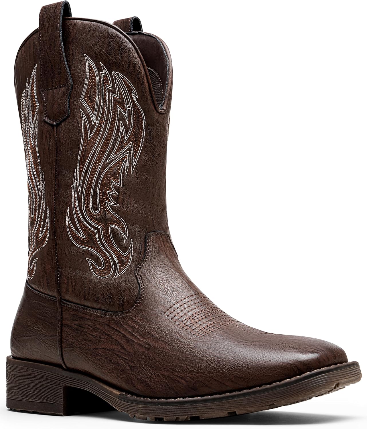 Jousen Cowboy Boots for Men with Side Zipper and Comfort