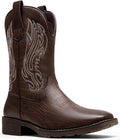 Jousen Cowboy Boots for Men Embroidery Square Toe - Side Zipper Ease