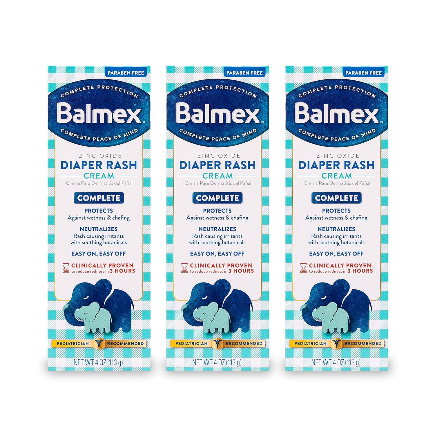 Pediatrician-Recommended Balmex Diaper Rash Cream Trio