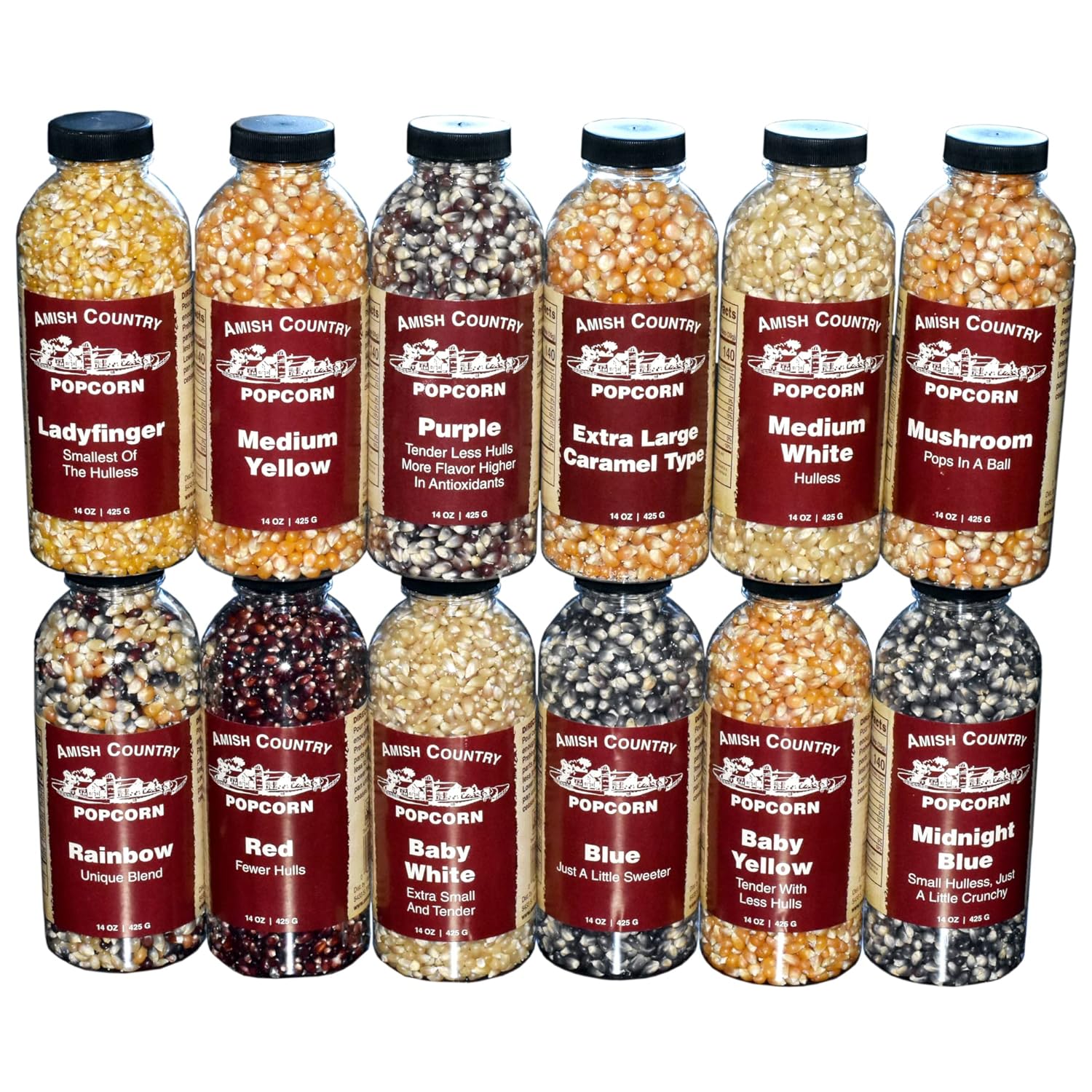 Amish Country Popcorn Variety Bundle - Non-GMO, Gluten Free Kernels
