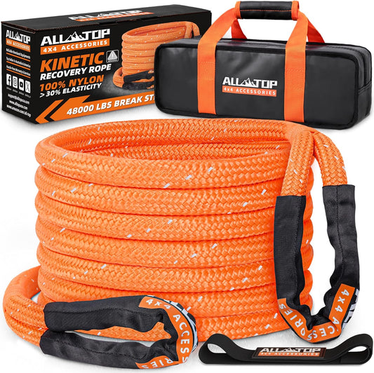 ALL-TOP Kinetic Recovery Rope: Heavy Duty 48000Lbs Strength