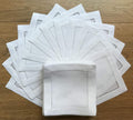 White Linen Cocktail Napkin 6in x 6in Set of 50 - Elegant Hemstitch