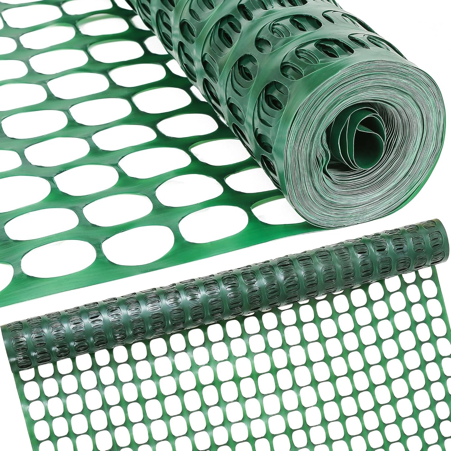 Houseables Temporary Fence - Lightweight Green Plastic Fencing
