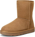 Men's Winter Boots Suede Snow Boot Leather Mid-calf Shoes - Warm Fur