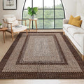 9x12 Living Room Rug Large Washable Boho Braided Print - Non Slip
