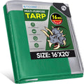 TICONN Heavy Duty Tarp Cover 16 Mil 10ft x 12ft - Extra Thick