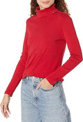 Tommy Hilfiger Women's Long Sleeve Turtleneck Sweater - Classic Cotton