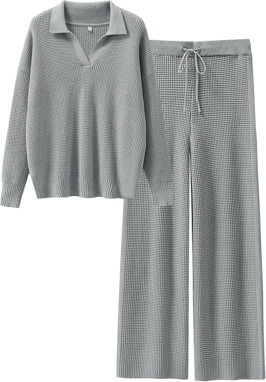 Stylish Women Two Piece Outfits Sweater Sets for Fall Fashion