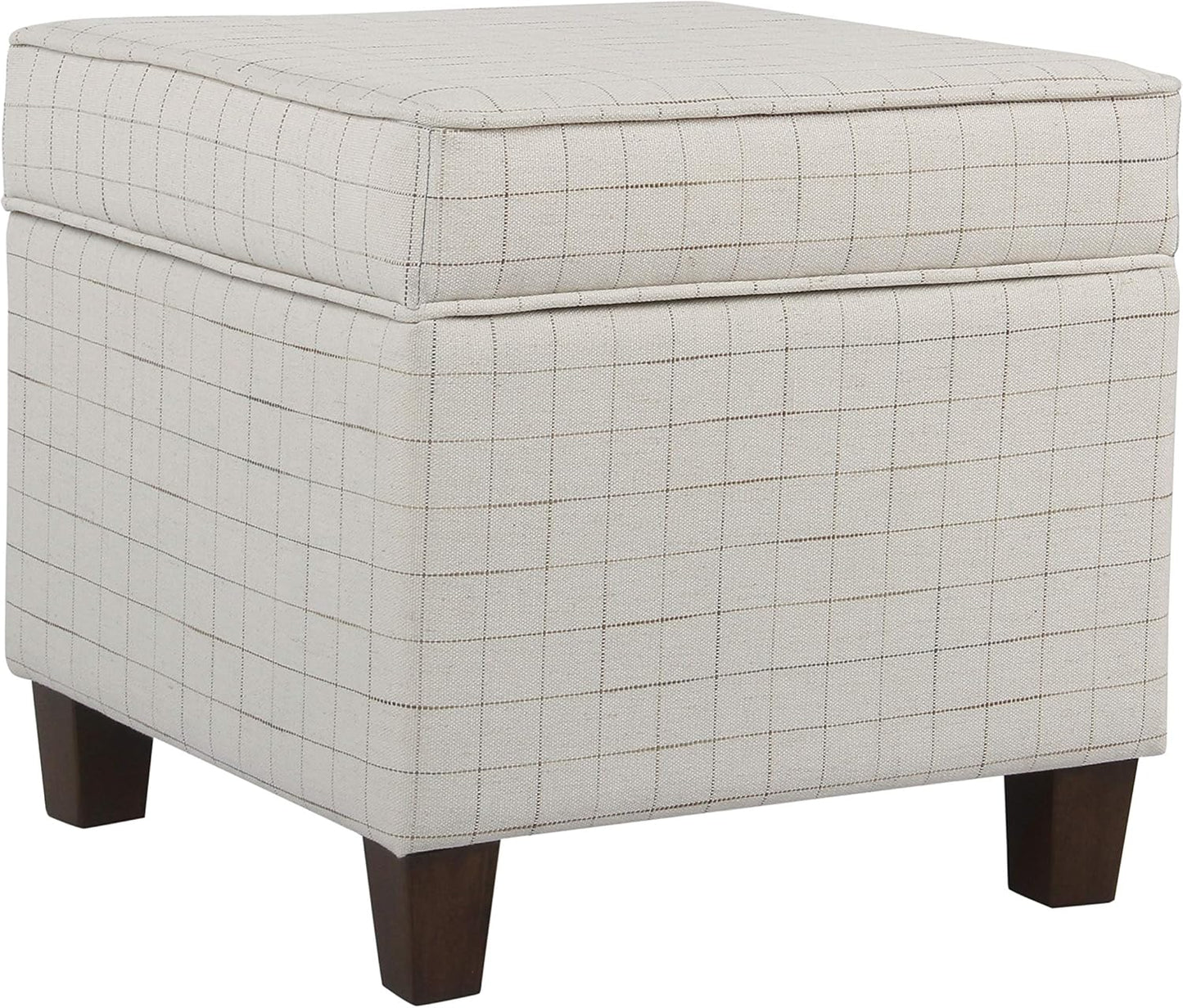 Classic Square Storage Ottoman with Lift Off Lid for Living Room