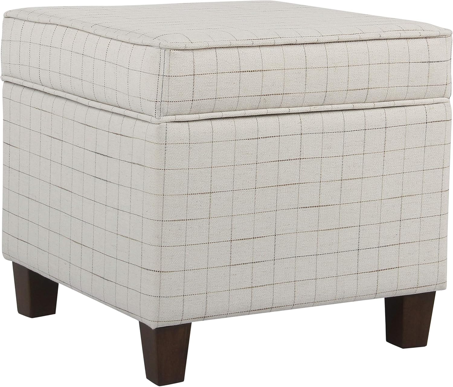 Classic Square Storage Ottoman with Lift Off Lid for Living Room