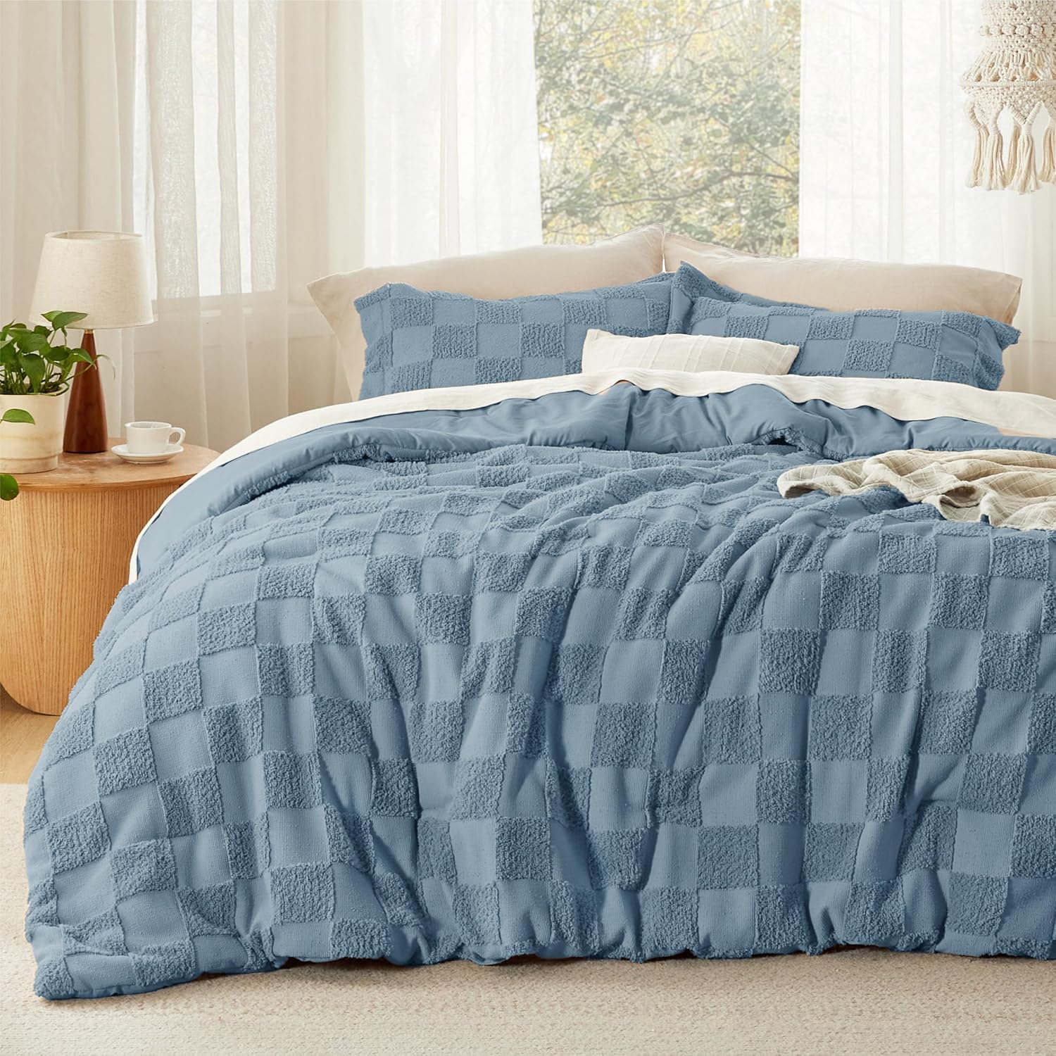 Bedsure King Size Comforter Set in Mineral Blue for Cozy Sleep