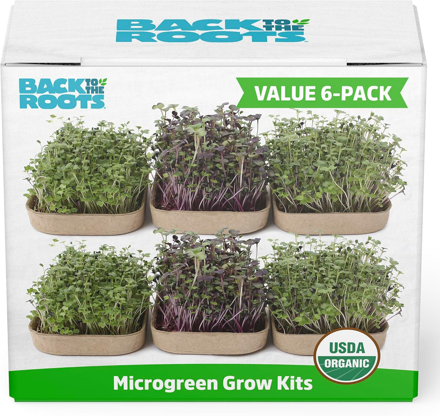 DIY Microgreen Grow Kit - Organic 6-Grow Variety Pack for Home