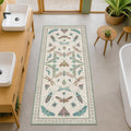 Washable Non Slip Bathroom Runner Rug 2x5 - Insect Boho Bath Mat