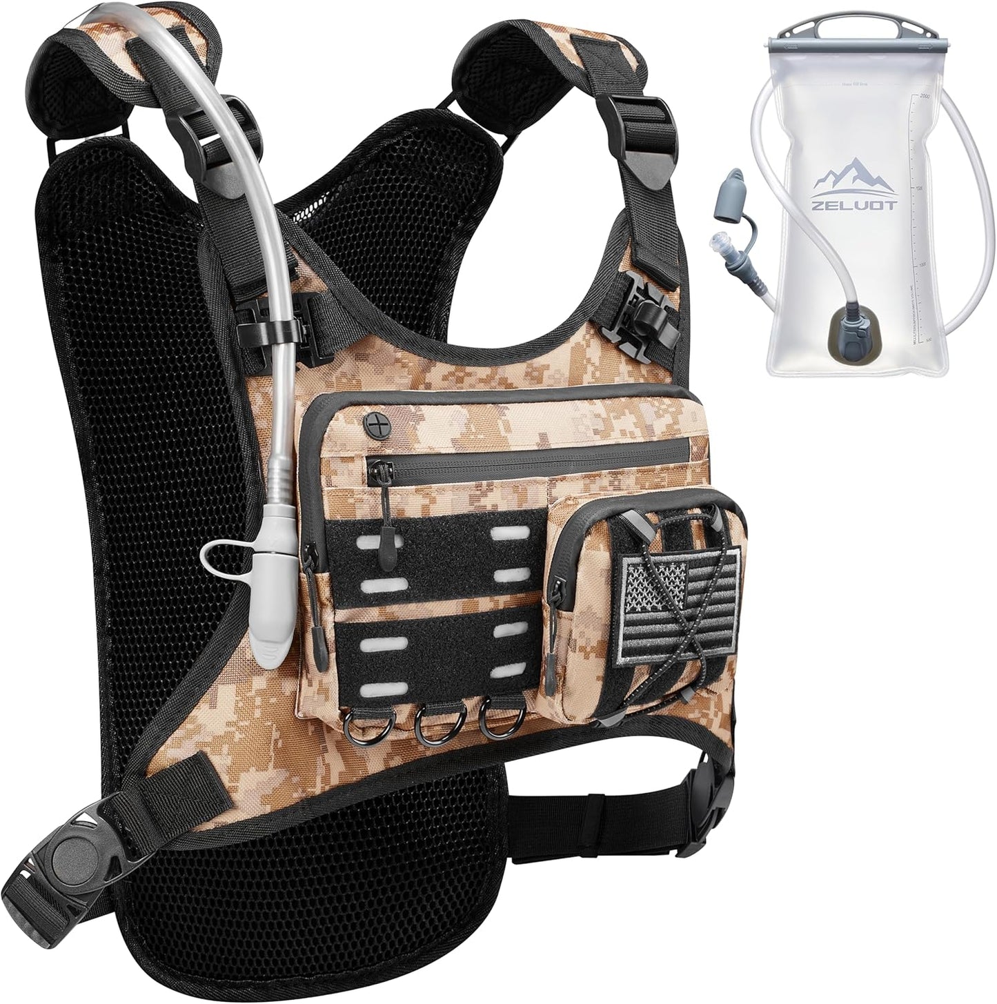 Running Vest with 2L Water Bladder for Marathon Hiking