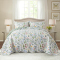 HoneiLife Queen Quilt Bedding Set - Lightweight Floral Quilt