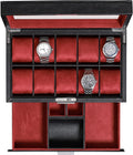 ROTHWELL 10-Slot Luxury Watch Box & Valet Drawer