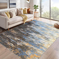 Washable Rug 5x7 Abstract Area Rug for Living Room - Soft, Non Slip