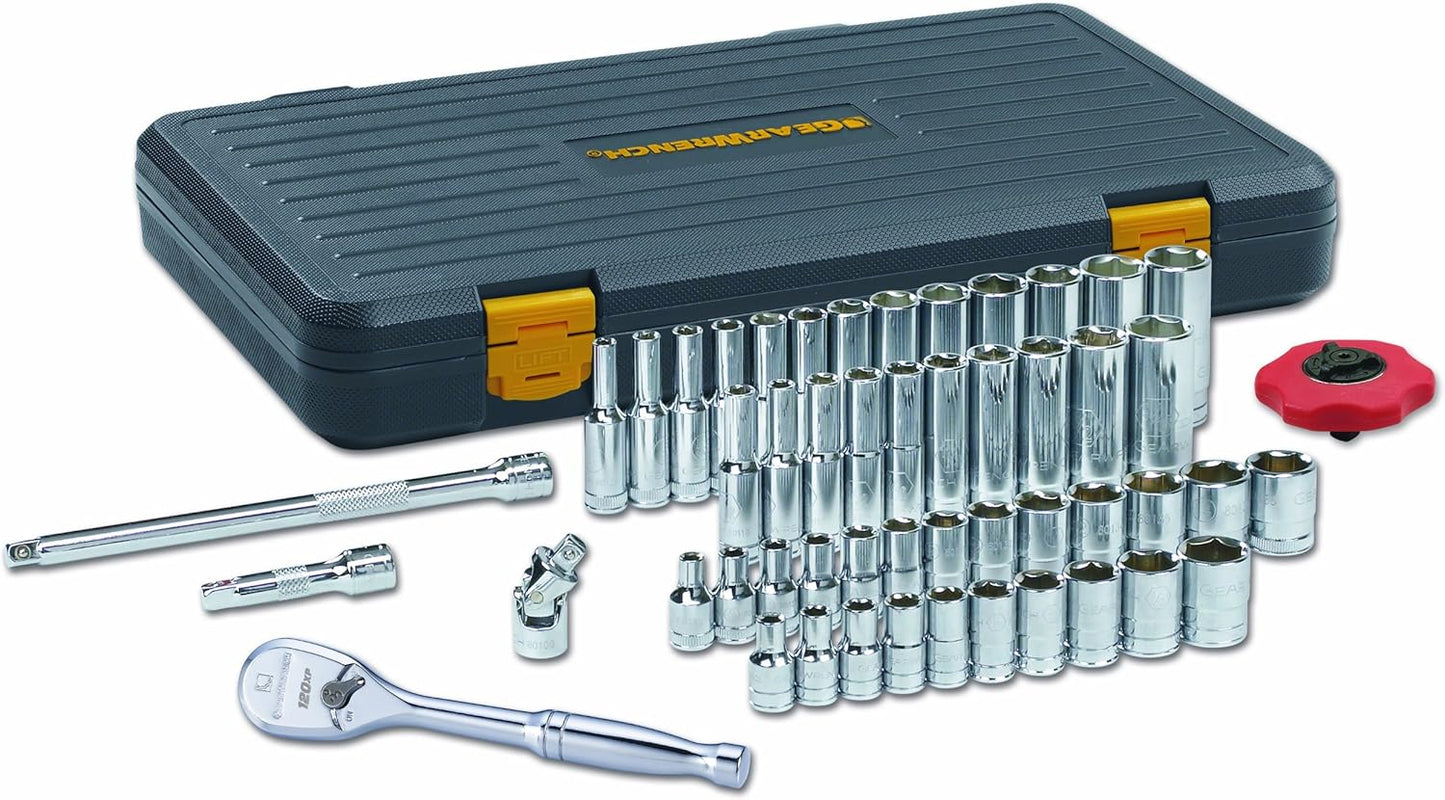 GEARWRENCH 51 Pc. 1/4 Inch Drive 6 Pt. 120XP Mechanics Tool Set