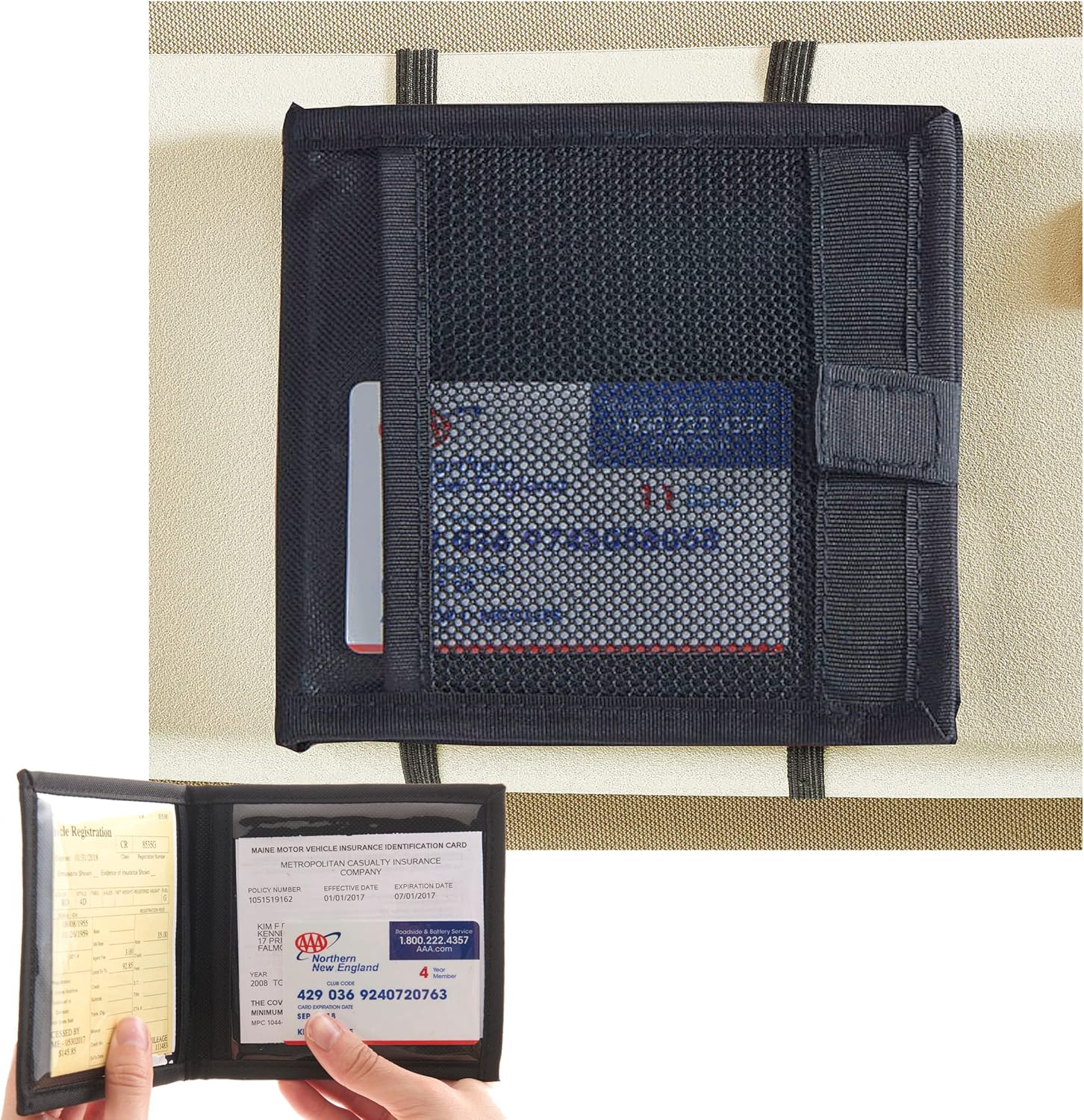 High Road Car Registration Holder - 2 Clear Pockets