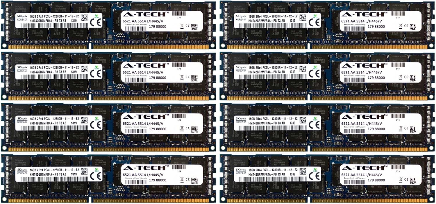 A-Tech Hynix 128GB Kit 8X 16GB PC3-12800 RAM for Workstations