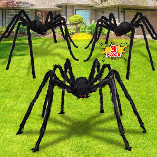 Libay Halloween Giant Spider 6.6FT - Scary Outdoor Decoration