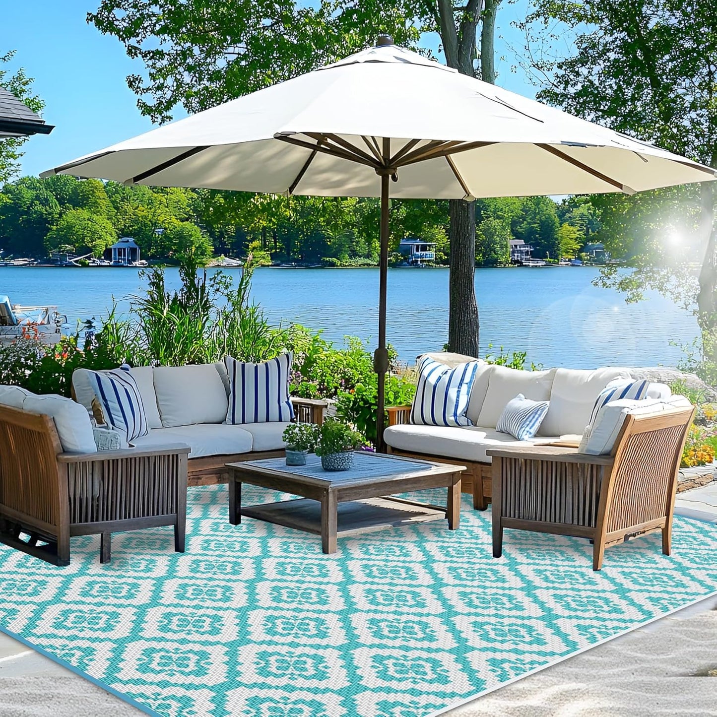 Versatile Outdoor Rugs 8x10 ft for Patio and Camping Use