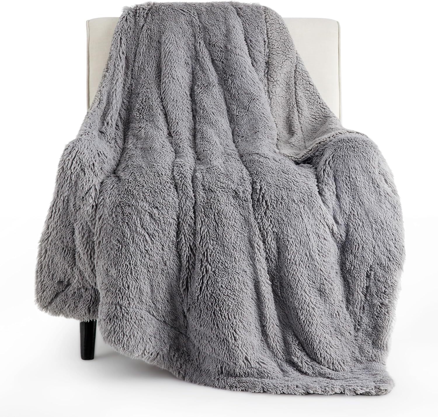 Bedsure GentleSoft Fuzzy Sherpa Faux Fur Twin Blanket Cozy Gift