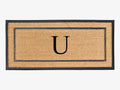 Large 24x48 Natural Coir and Rubber Monogrammed Doormat - Thick