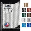 White Wave Slat for 8 ft Chain Link Fence - Bottom Locking Privacy