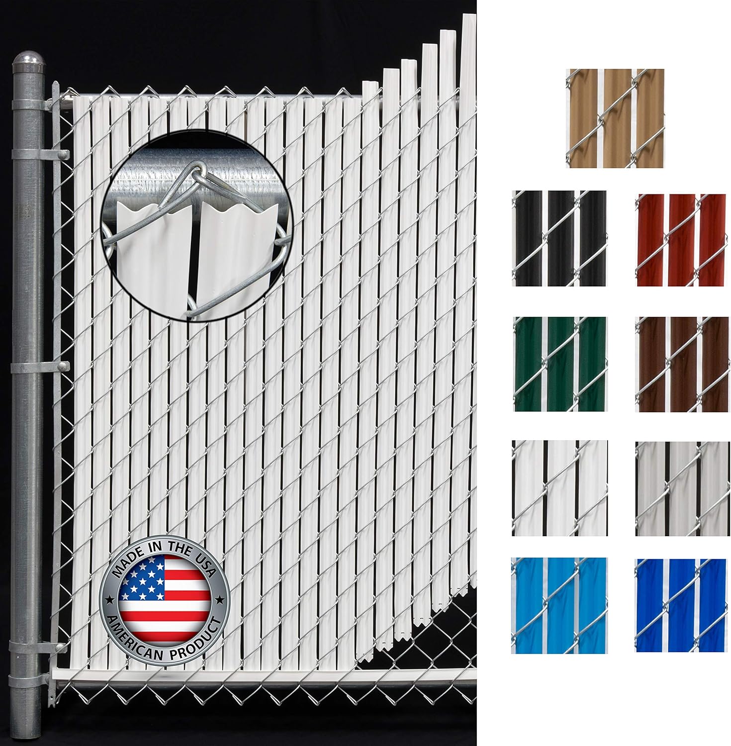 Wave Slat Privacy Slat for Chain Link Fences - 8ft High White