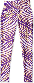 Zubaz NFL Women's Zebra Print Leggings - Fitted Team Colors