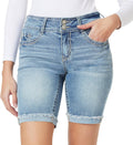 WallFlower Luscious Curvy 9-in Mid-Rise Bermuda Shorts - Curve power